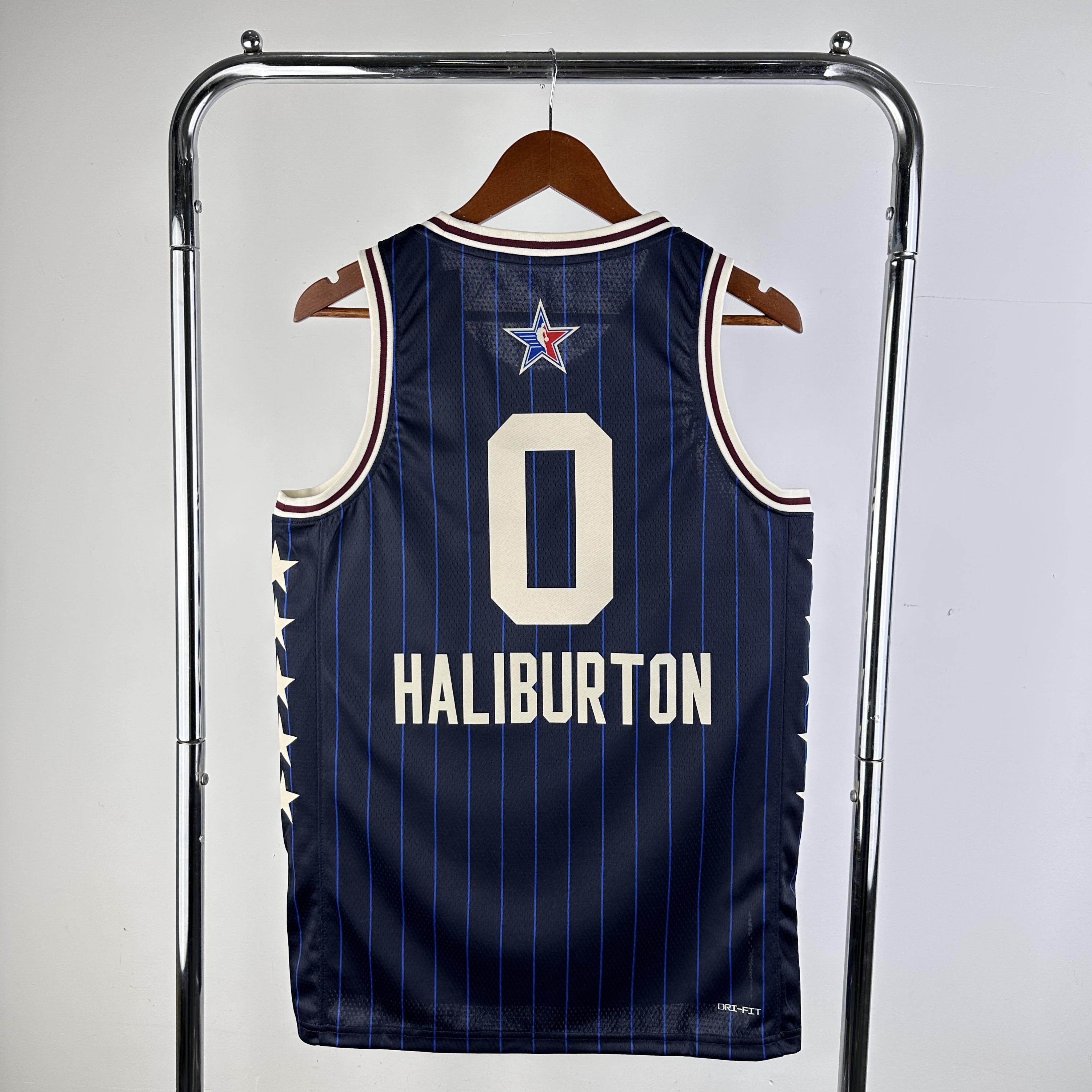 Men All-star season 0 Haliburton Blue Stripe 2024 NBA Jersey